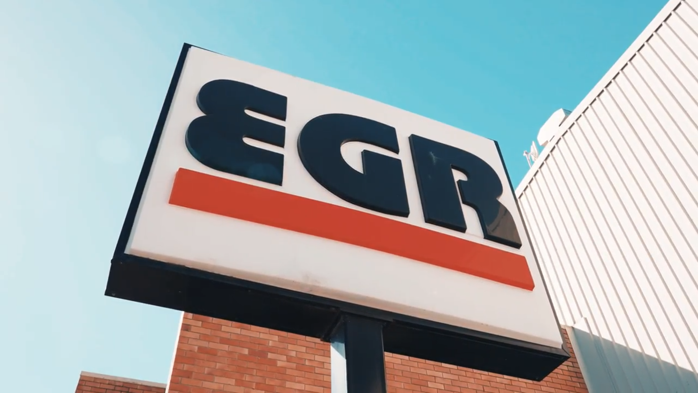 EGR sign mounted on the Brisbane headquarters building