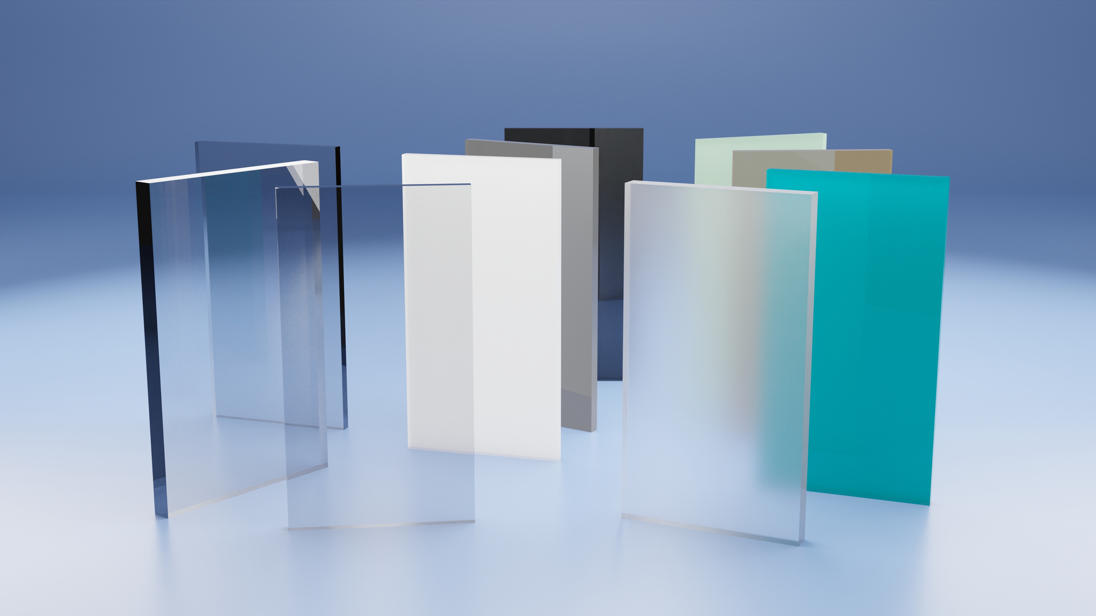 EGR Extrusion polycarbonate and acrylic sheet colour samples