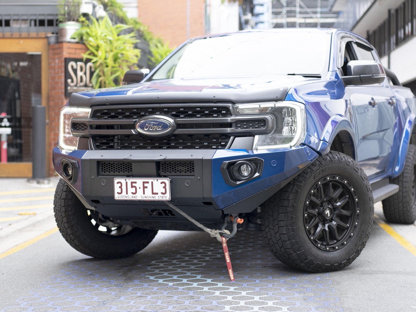 EGR bull bar fitted to a Ford Ranger